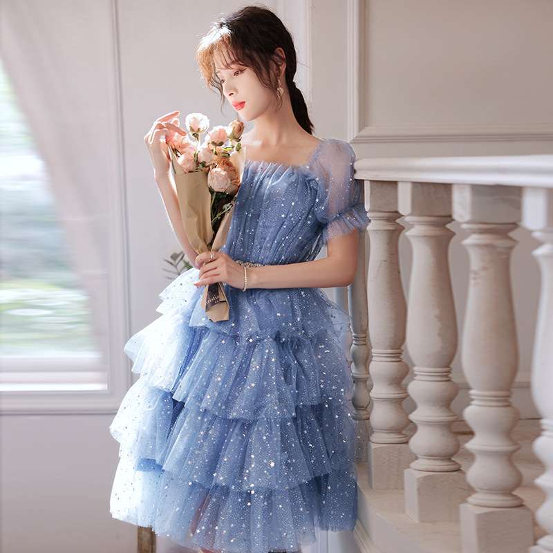 カラードレス きらめき星空チュールドレス