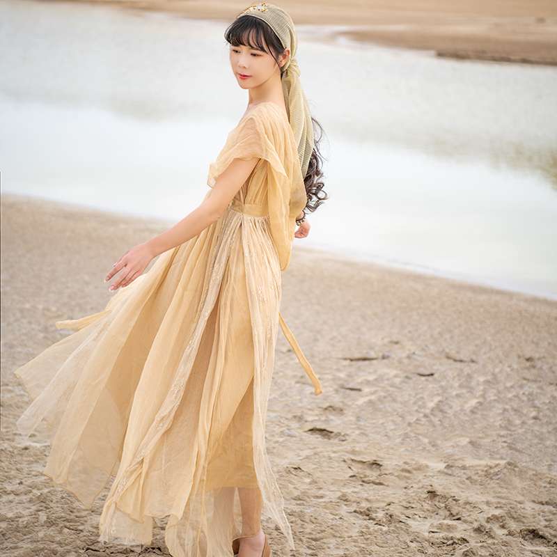 カラードレス 砂浜のささやきシフォンドレス