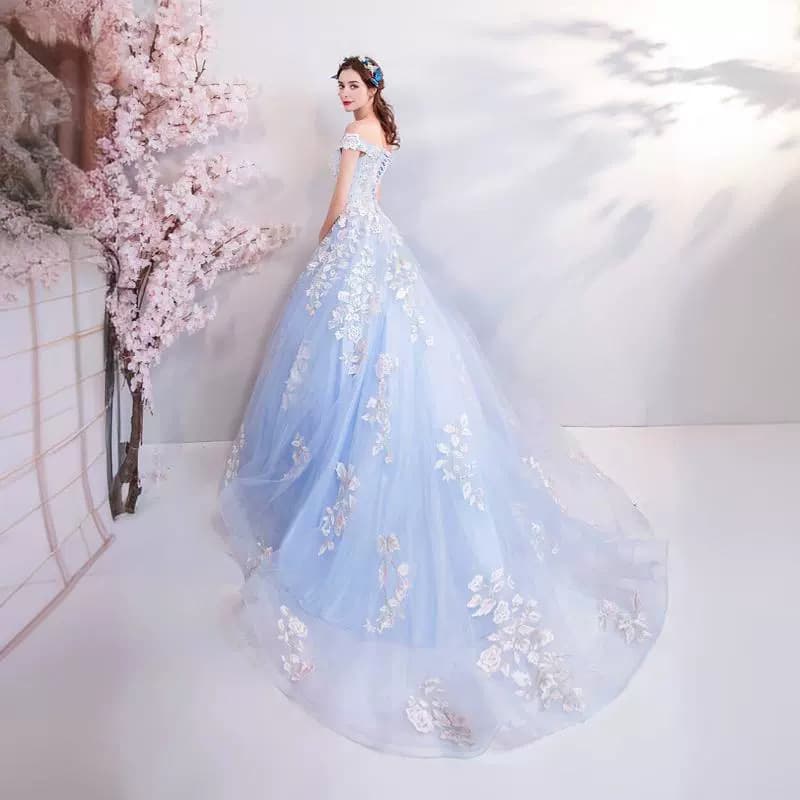 カラードレス カラードレス 花園の妖精 オフショルダードレス