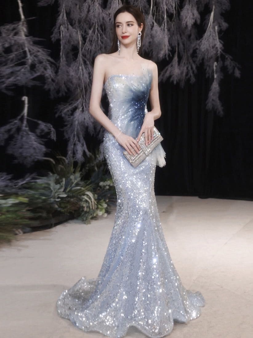 カラードレス 煌めき舞う優美なマーメイドドレス