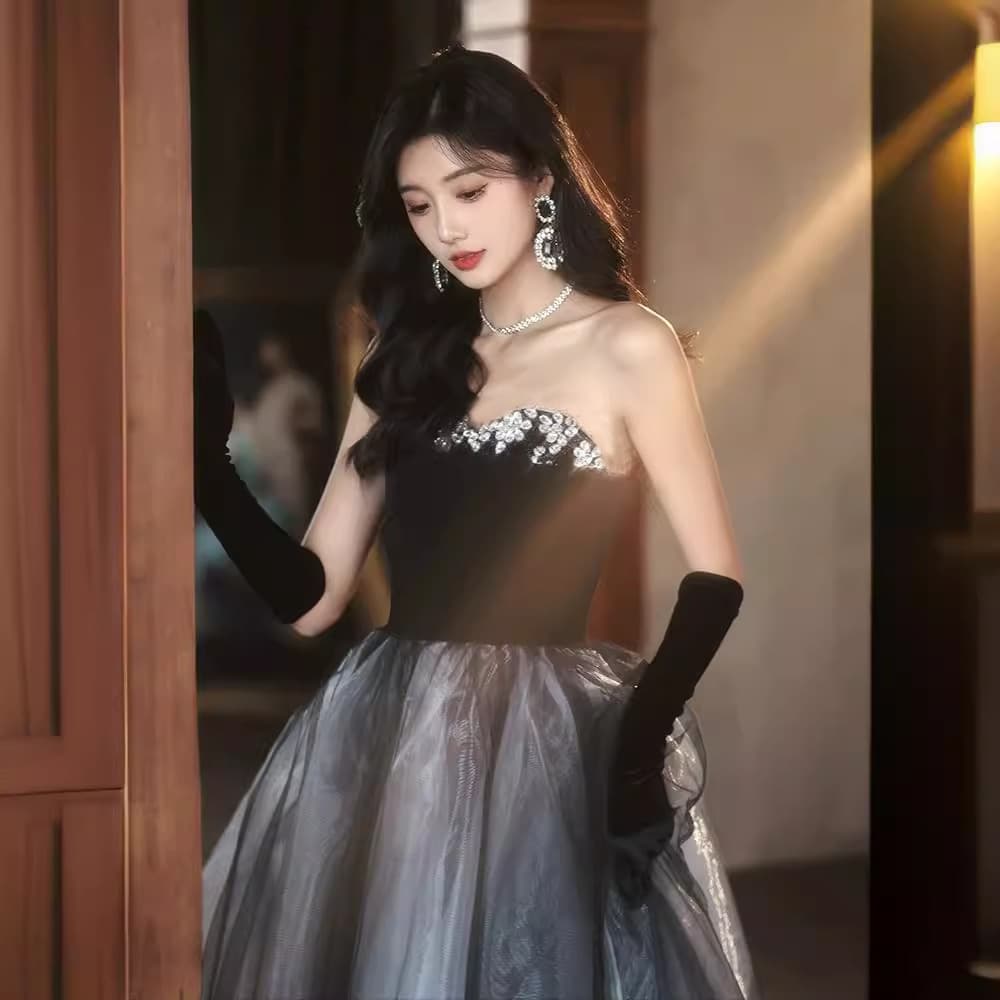 カラードレス キラめく宝石のような優美なチュールドレス