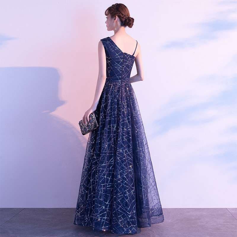 カラードレス 星空きらめく ロングドレス