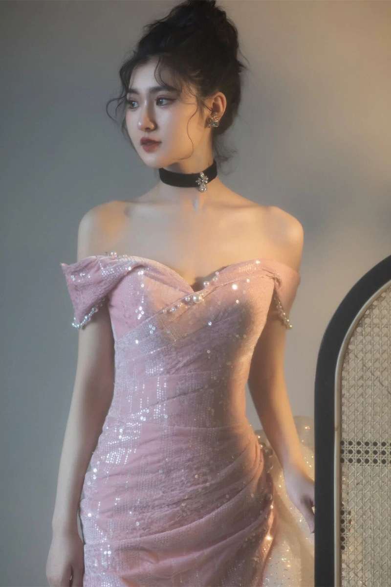 カラードレス きらめく星空のマーメイドドレス