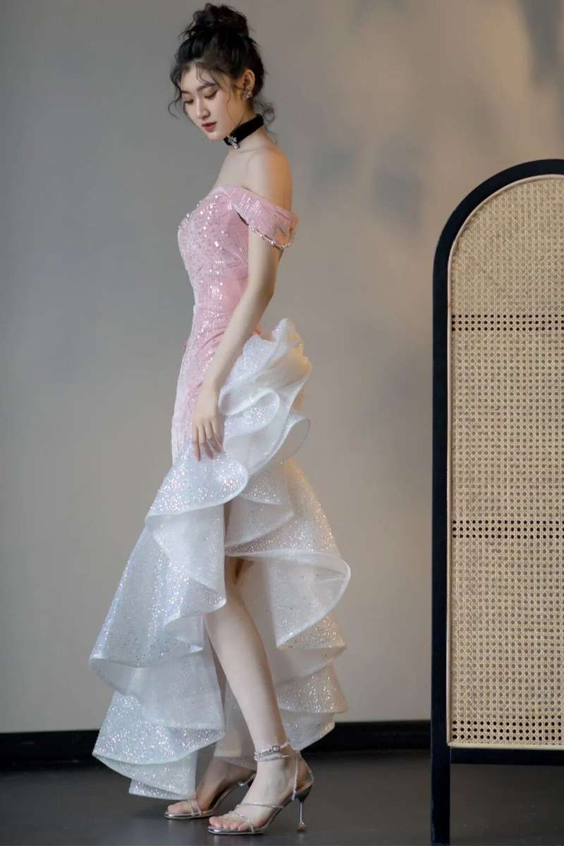 カラードレス きらめく星空のマーメイドドレス