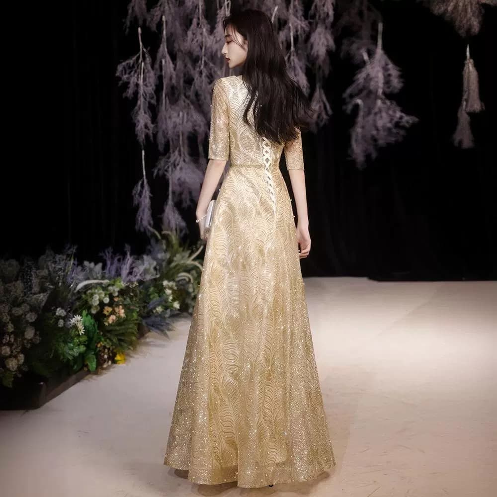 カラードレス 華麗なる煌めき レースドレス