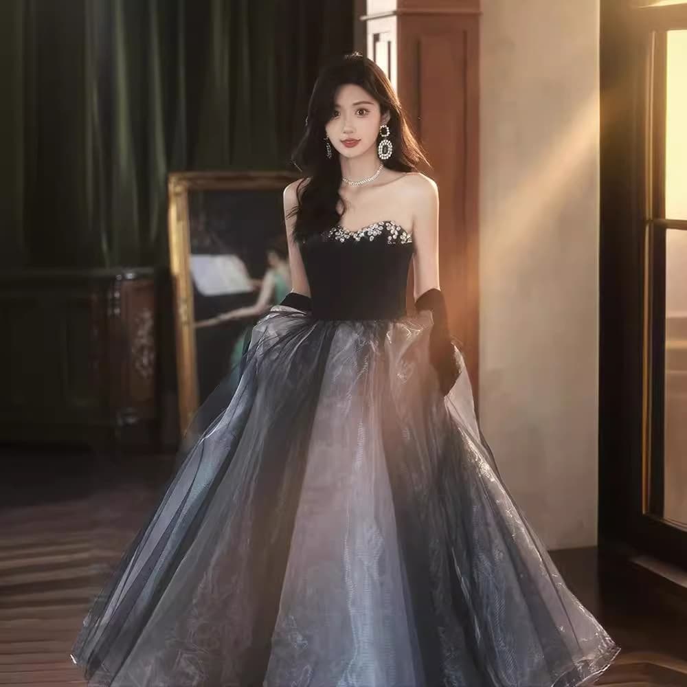 カラードレス キラめく宝石のような優美なチュールドレス