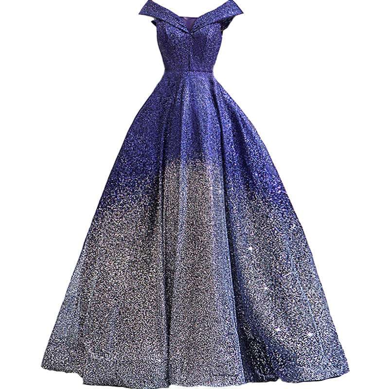 カラードレス きらめき煌めくグラデーションドレス