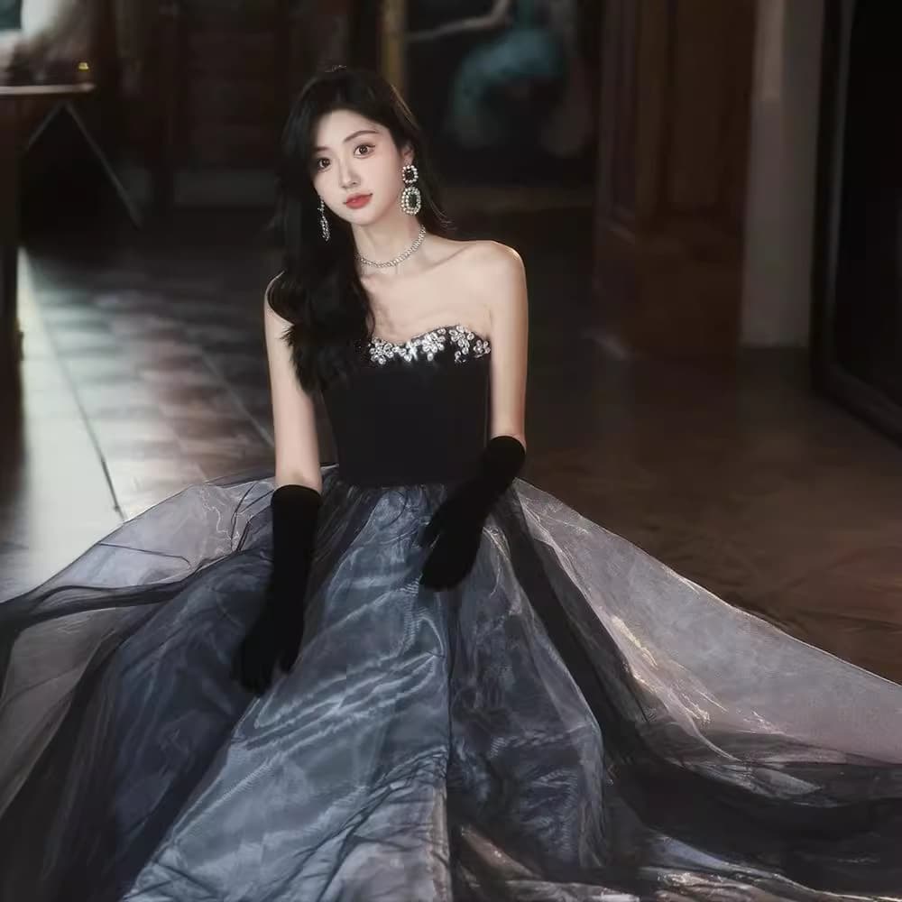 カラードレス キラめく宝石のような優美なチュールドレス