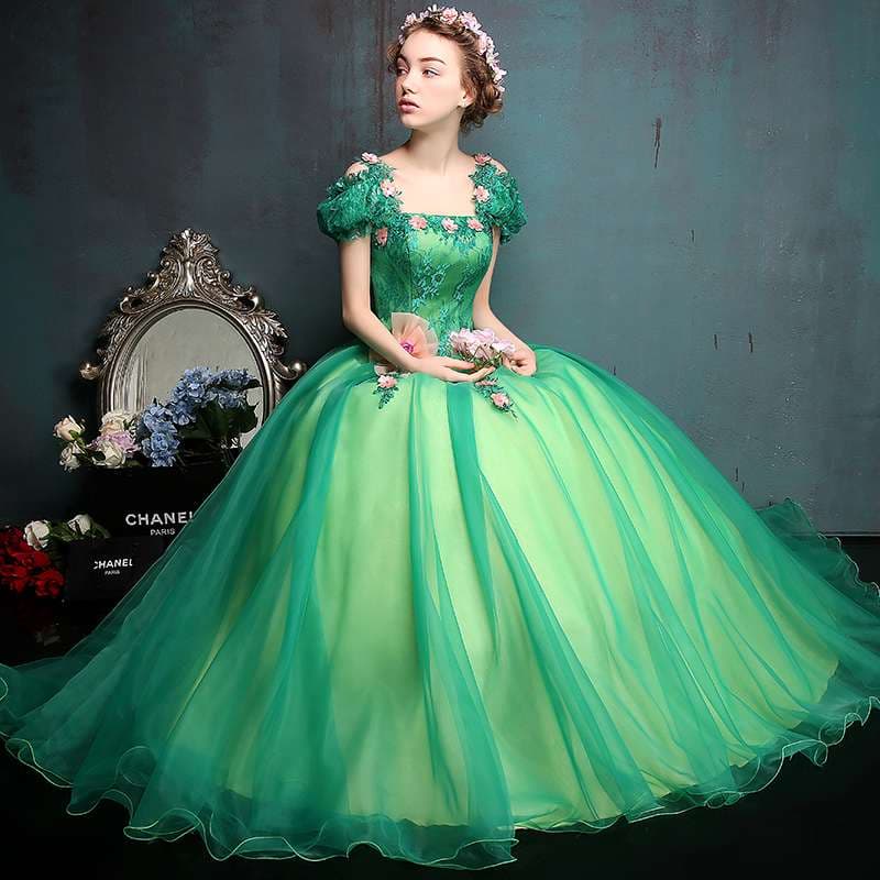 カラードレス 妖精の花冠プリンセスドレス
