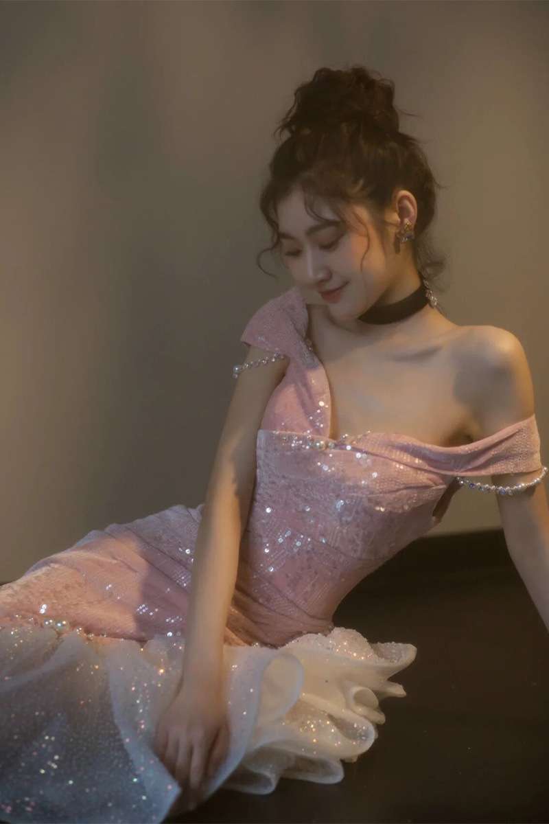 カラードレス きらめく星空のマーメイドドレス