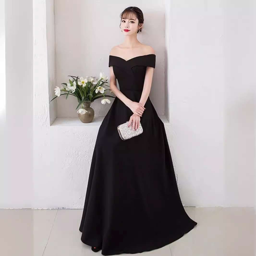 オフショルダープリンセスライン カラードレス