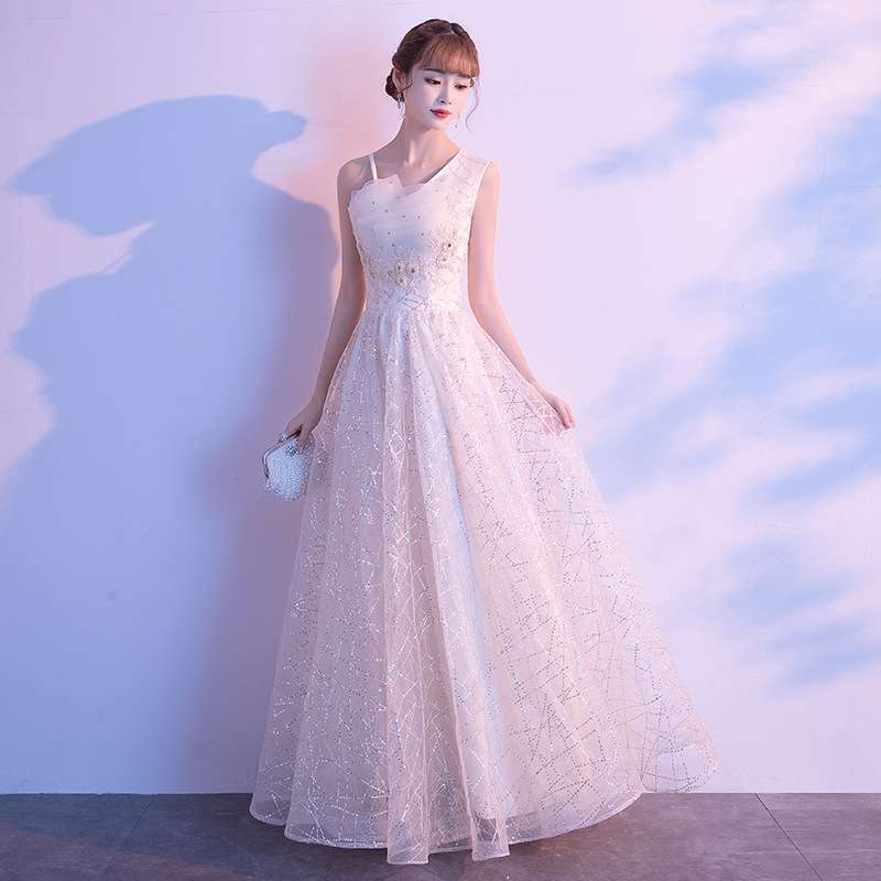 カラードレス 星空きらめく ロングドレス