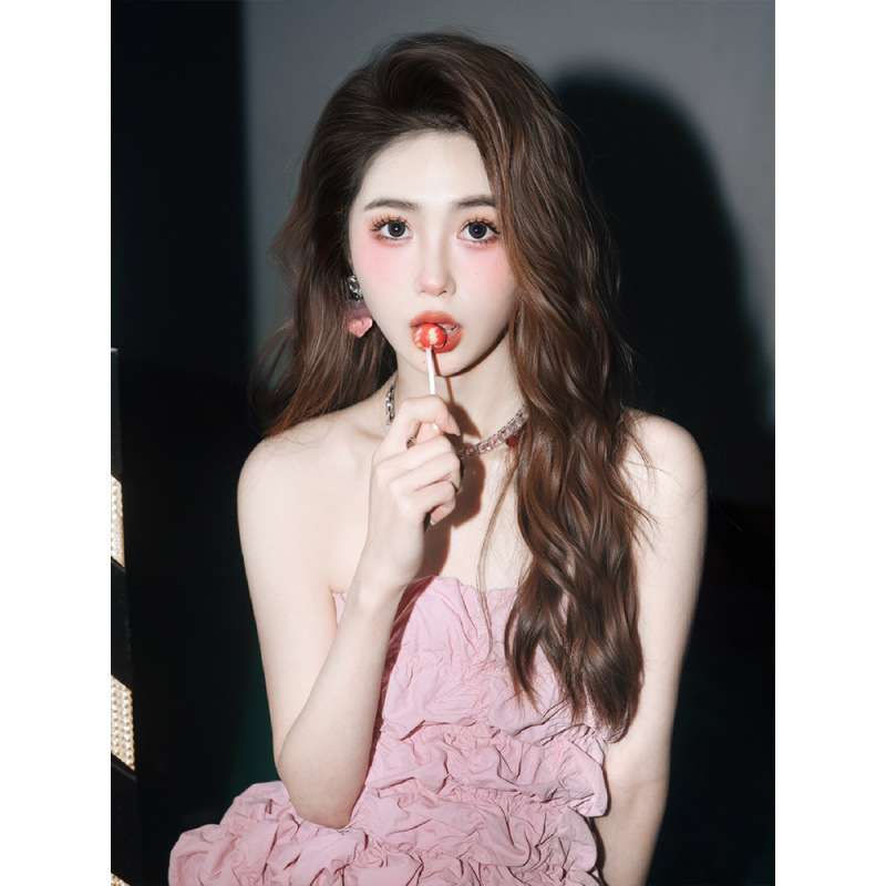 カラードレス ふんわりフリル重ねドレス