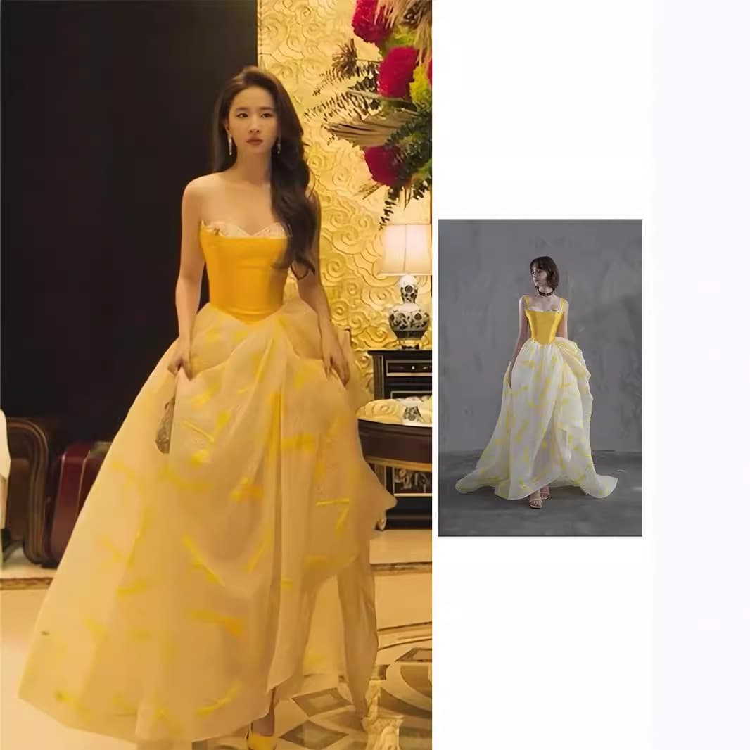 カラードレス 優雅な蝶々が舞う姫系ドレス