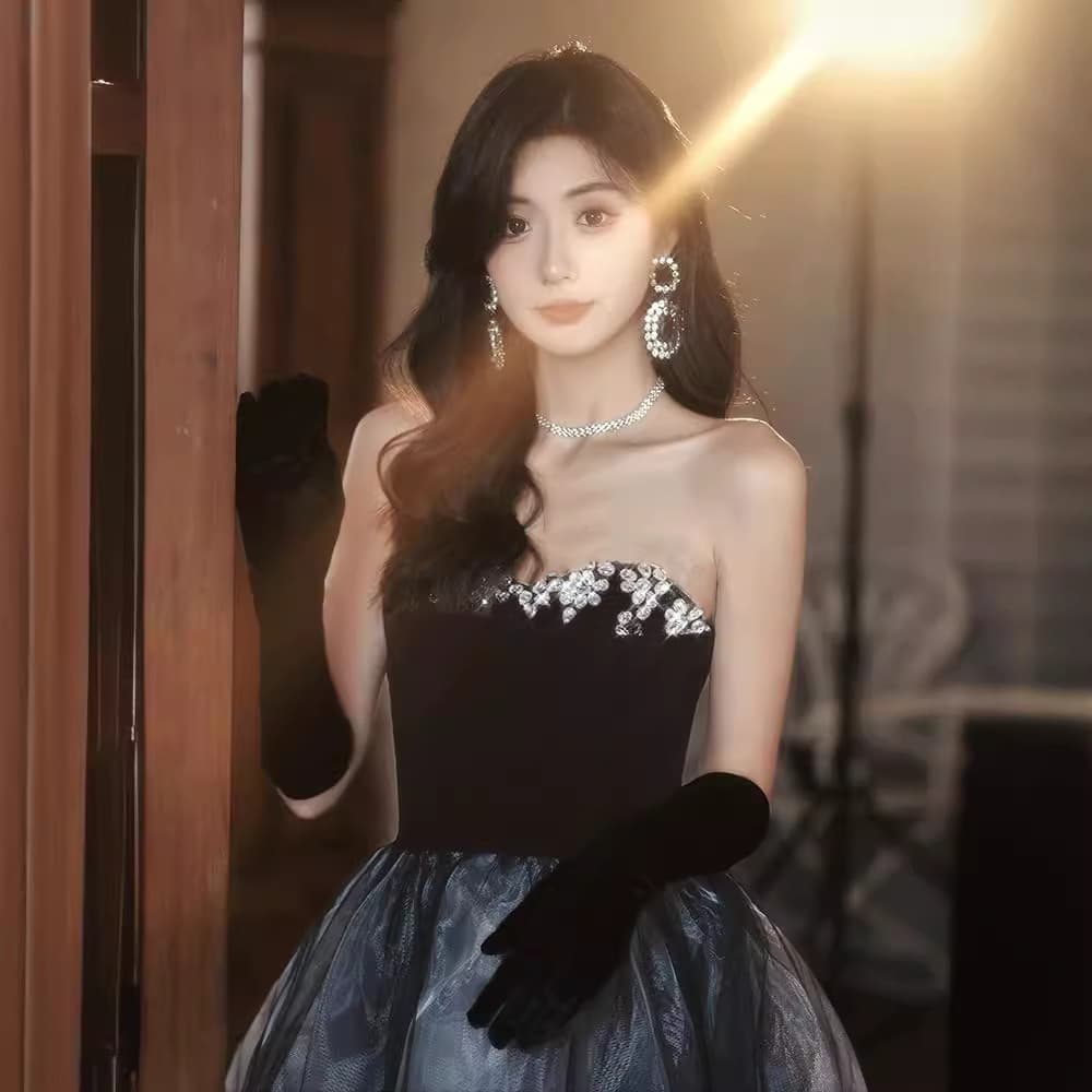 カラードレス キラめく宝石のような優美なチュールドレス